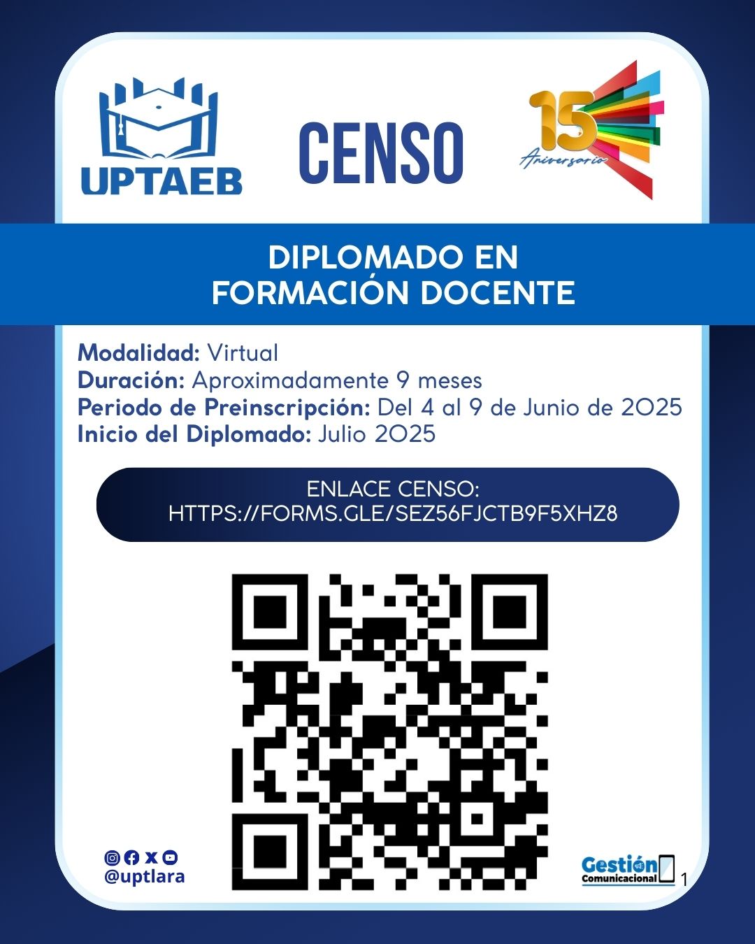 Censo Diplomado en Formación Docente Virtual