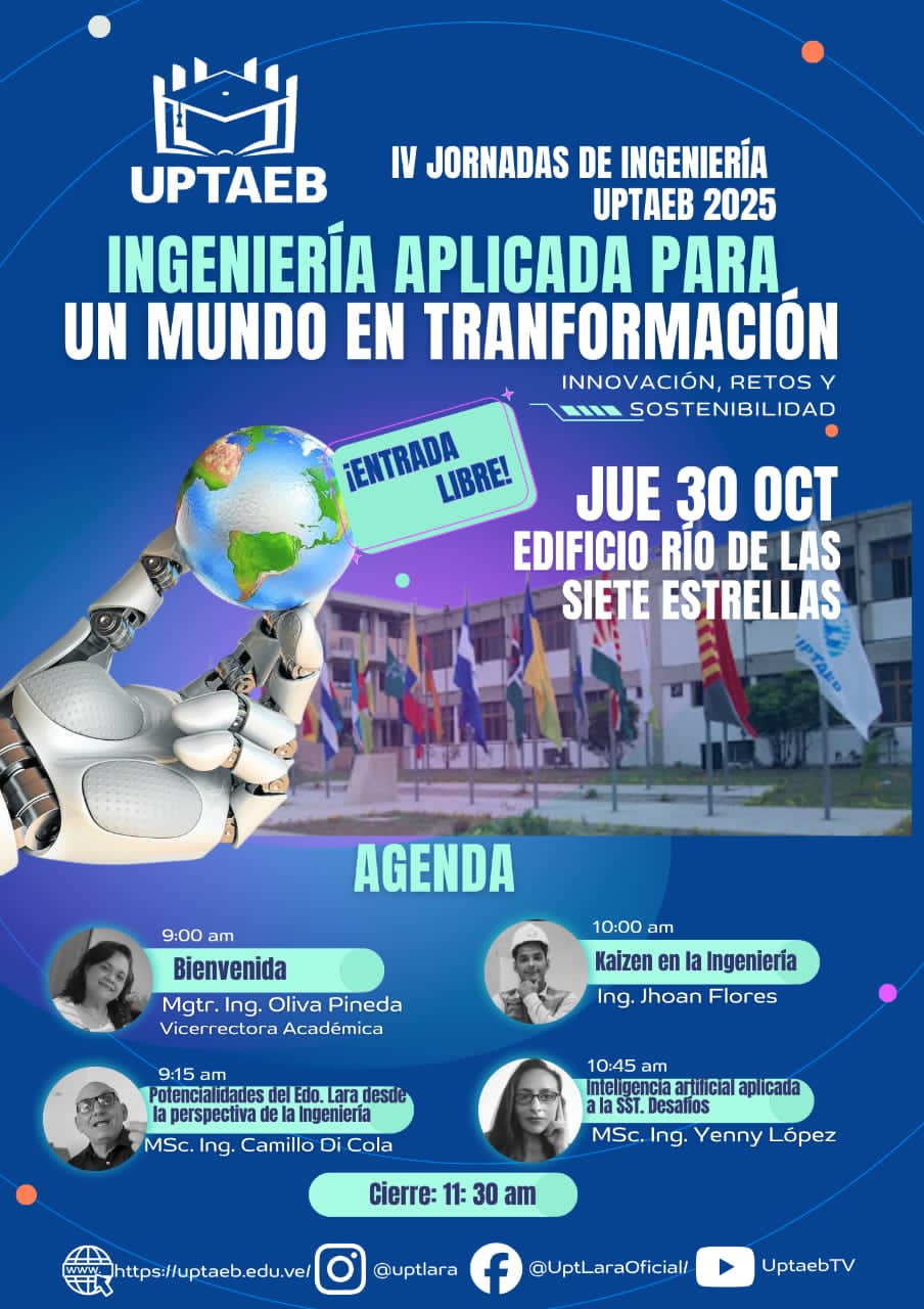 IV jornadas de ingeniería UPTAEB 2025