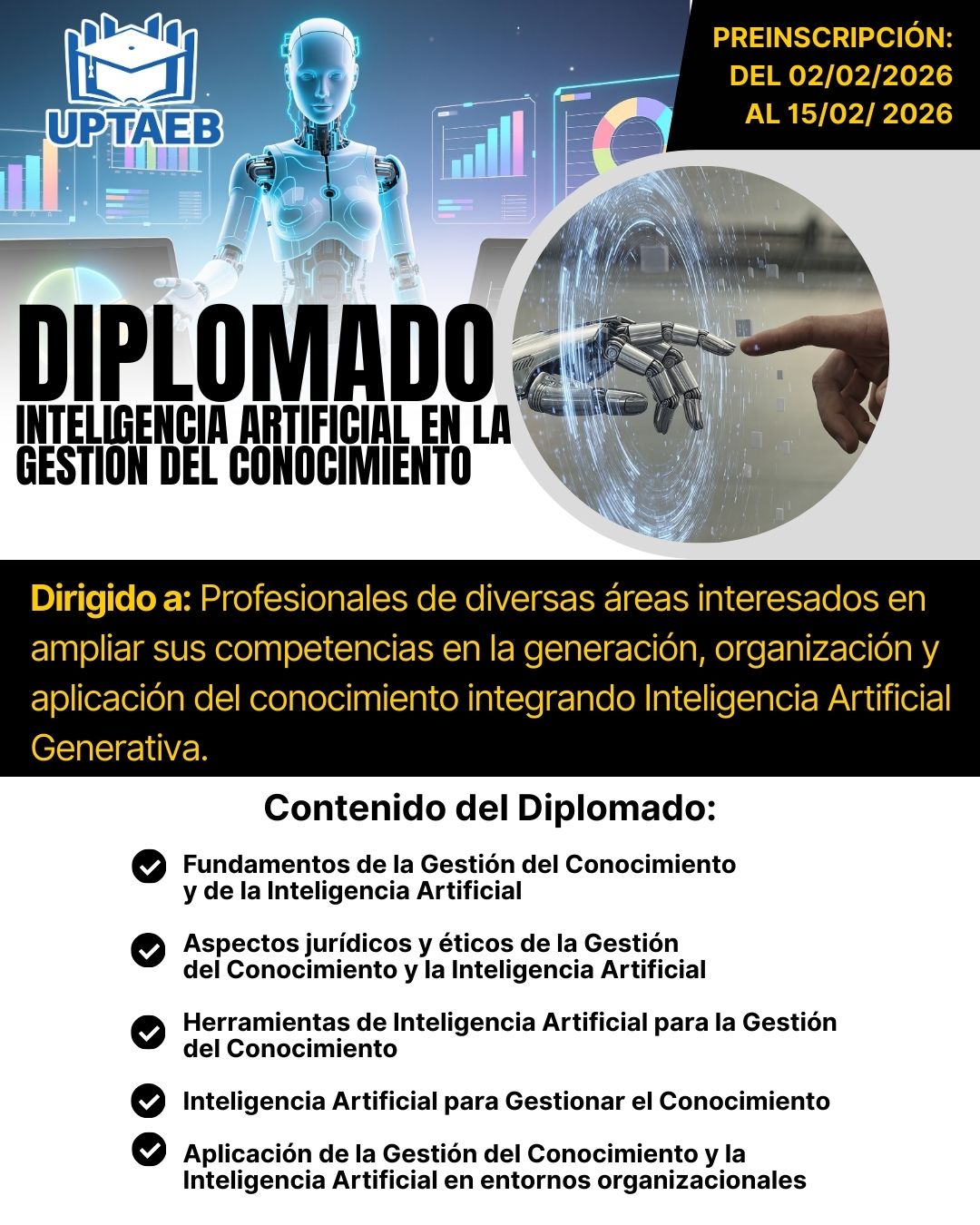 Contenido del Diplomado Inteligencia Artificial en la Gestión del Conocimiento