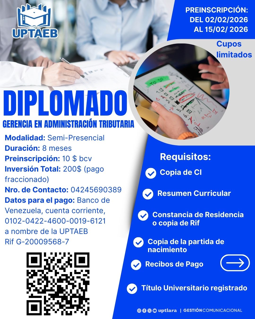 Diplomado Gerencia en Administración Tributaria