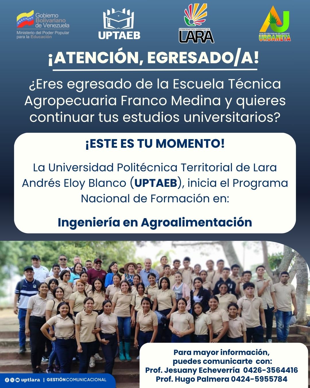 Egresados de la Escuela Técnica Agropecuaria Franco Medina